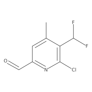 6-Chloro-5-(difluoromethyl)-4-methylpicolinaldehyde结构式