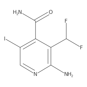 2-Amino-3-(difluoromethyl)-5-iodoisonicotinamide Structure