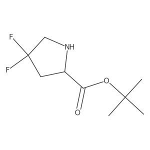 Tert-butyl 4,4-difluoropyrrolidine-2-carboxylate结构式