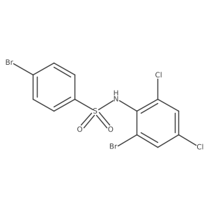 Benzenesulfonamide, 4-bromo-N-(2-bromo-4,6-dichlorophenyl)- Structure