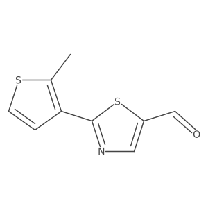 2-(2-Methylthiophen-3-yl)thiazole-5-carbaldehyde结构式