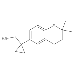 [1-(2,2-dimethyl-3,4-dihydro-2H-1-benzopyran-6-yl)cyclopropyl]methanamine结构式