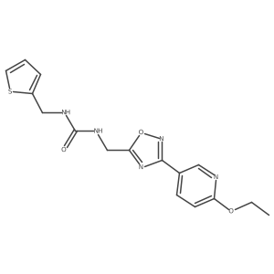 1-((3-(6-Ethoxypyridin-3-yl)-1,2,4-oxadiazol-5-yl)methyl)-3-(thiophen-2-ylmethyl)urea Structure
