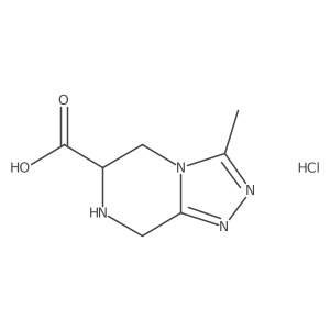 3-methyl-5H,6H,7H,8H-[1,2,4]triazolo[4,3-a]pyrazine-6-carboxylic acid hydrochloride Structure