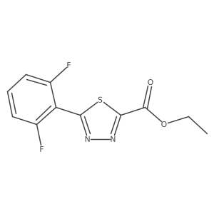 Ethyl 5-(2,6-difluorophenyl)-1,3,4-thiadiazole-2-carboxylate结构式