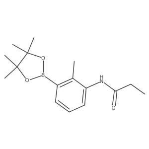 N-(2-Methyl-3-(4,4,5,5-tetramethyl-1,3,2-dioxaborolan-2-yl)phenyl)propionamide结构式