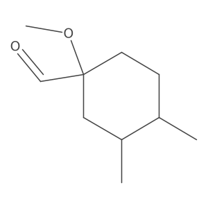 1-Methoxy-3,4-dimethylcyclohexane-1-carbaldehyde Structure