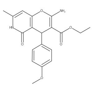 ethyl 2-amino-4-(4-methoxyphenyl)-7-methyl-5-oxo-4H,5H,6H-pyrano[3,2-c]pyridine-3-carboxylate Structure