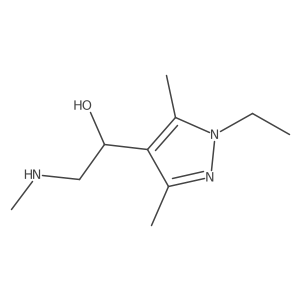 1-(1-ethyl-3,5-dimethyl-1H-pyrazol-4-yl)-2-(methylamino)ethan-1-ol Structure