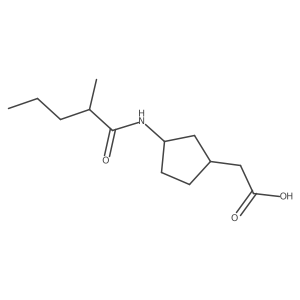 2-[3-(2-Methylpentanamido)cyclopentyl]acetic acid结构式