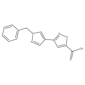 3-(1-benzyl-1H-pyrazol-4-yl)-1,2-oxazole-5-carboxylic acid Structure
