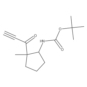 tert-butyl N-[2-methyl-2-(prop-2-ynoyl)cyclopentyl]carbamate结构式