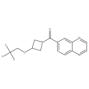 Quinoxalin-6-yl(3-(2,2,2-trifluoroethoxy)azetidin-1-yl)methanone结构式