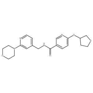 N-((2-morpholinopyridin-4-yl)methyl)-6-((tetrahydrothiophen-3-yl)oxy)nicotinamide Structure