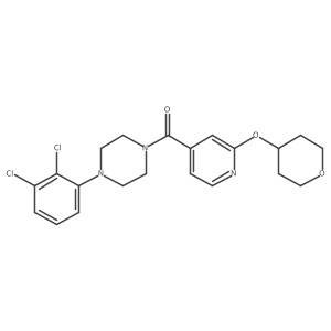 (4-(2,3-dichlorophenyl)piperazin-1-yl)(2-((tetrahydro-2H-pyran-4-yl)oxy)pyridin-4-yl)methanone结构式
