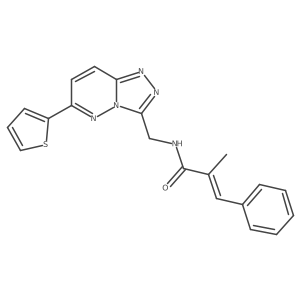 (E)-2-methyl-3-phenyl-N-((6-(thiophen-2-yl)-[1,2,4]triazolo[4,3-b]pyridazin-3-yl)methyl)acrylamide Structure