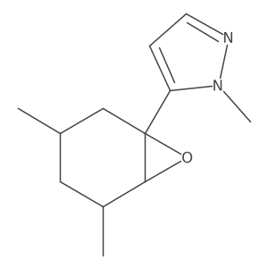 5-{3,5-dimethyl-7-oxabicyclo[4.1.0]heptan-1-yl}-1-methyl-1H-pyrazole结构式
