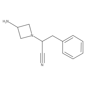 2-(3-Aminoazetidin-1-yl)-3-phenylpropanenitrile Structure