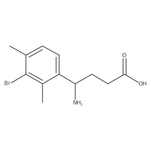 4-Amino-4-(3-bromo-2,4-dimethylphenyl)butanoic acid结构式