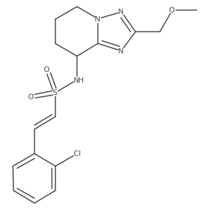 (E)-2-(2-Chlorophenyl)-N-[2-(methoxymethyl)-5,6,7,8-tetrahydro-[1,2,4]triazolo[1,5-a]pyridin-8-yl]ethenesulfonamide Structure