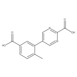 5-(5-Carboxy-2-methylphenyl)pyrimidine-2-carboxylic acid Structure