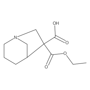 6-(Ethoxycarbonyl)-1-azabicyclo[3.2.1]octane-6-carboxylic acid Structure