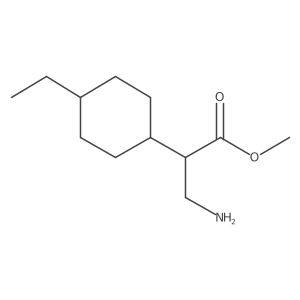 Methyl 3-amino-2-(4-ethylcyclohexyl)propanoate结构式