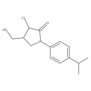 3-Chloro-4-(hydroxymethyl)-1-[4-(propan-2-yl)phenyl]pyrrolidin-2-one Structure