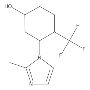 3-(2-methyl-1H-imidazol-1-yl)-4-(trifluoromethyl)cyclohexan-1-ol Structure