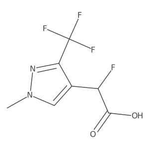 2-fluoro-2-[1-methyl-3-(trifluoromethyl)-1H-pyrazol-4-yl]acetic acid结构式