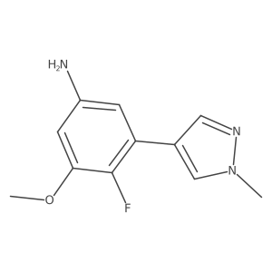 4-fluoro-3-methoxy-5-(1-methyl-1H-pyrazol-4-yl)aniline结构式