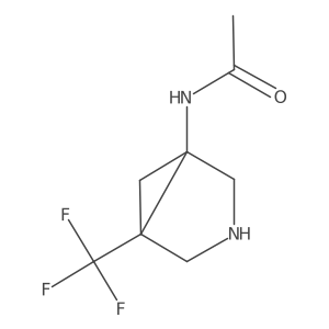 rac-N-[(1R,5R)-5-(trifluoromethyl)-3-azabicyclo[3.1.0]hexan-1-yl]acetamide Structure