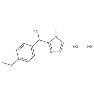 (4-methoxyphenyl)(1-methyl-1H-imidazol-2-yl)methanamine dihydrochloride Structure