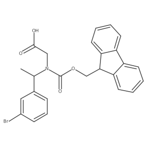 2-{[1-(3-bromophenyl)ethyl]({[(9H-fluoren-9-yl)methoxy]carbonyl})amino}acetic acid结构式