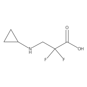 3-(Cyclopropylamino)-2,2-difluoropropanoic acid结构式