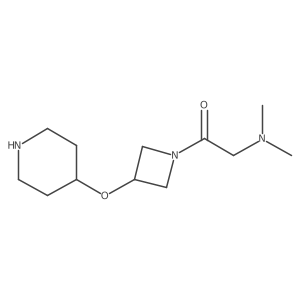 2-(Dimethylamino)-1-[3-(piperidin-4-yloxy)azetidin-1-yl]ethan-1-one结构式