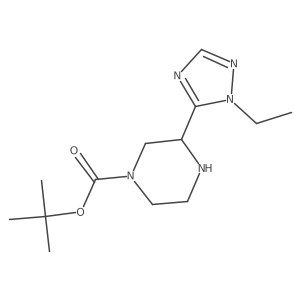 tert-butyl 3-(1-ethyl-1H-1,2,4-triazol-5-yl)piperazine-1-carboxylate结构式
