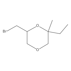 6-(Bromomethyl)-2-ethyl-2-methyl-1,4-dioxane结构式