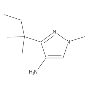 1-methyl-3-(2-methylbutan-2-yl)-1H-pyrazol-4-amine结构式