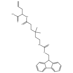 2-[6-({[(9H-fluoren-9-yl)methoxy]carbonyl}amino)-4,4-dimethylhexanamido]pent-4-enoic acid结构式