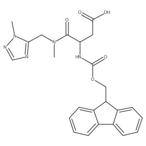 3-({[(9H-fluoren-9-yl)methoxy]carbonyl}amino)-3-{methyl[(1-methyl-1H-1,2,4-triazol-5-yl)methyl]carbamoyl}propanoic acid Structure
