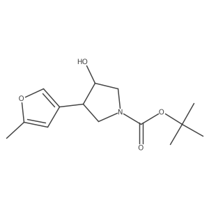 Tert-butyl 3-hydroxy-4-(5-methylfuran-3-yl)pyrrolidine-1-carboxylate Structure