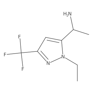 1-[1-ethyl-3-(trifluoromethyl)-1H-pyrazol-5-yl]ethan-1-amine结构式