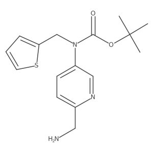 tert-butyl N-[6-(aminomethyl)pyridin-3-yl]-N-[(thiophen-2-yl)methyl]carbamate Structure