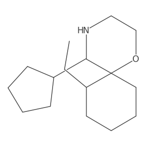 5-Cyclopentyl-7-ethyl-1-oxa-4-azaspiro[5.5]undecane结构式