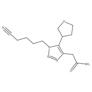 2-[1-(4-cyanobutyl)-5-(oxolan-3-yl)-1H-1,2,3-triazol-4-yl]acetamide结构式