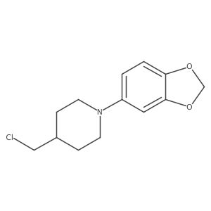 1-(1,3-Dioxaindan-5-yl)-4-(chloromethyl)piperidine结构式
