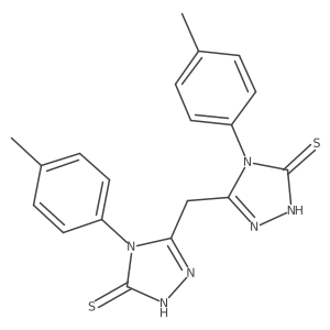 4-(4-methylphenyl)-3-[[4-(4-methylphenyl)-5-sulfanylidene-1H-1,2,4-triazol-3-yl]methyl]-1H-1,2,4-triazole-5-thione Structure