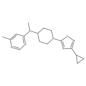 N-[1-(3-cyclopropyl-1,2,4-thiadiazol-5-yl)piperidin-4-yl]-N,6-dimethylpyrimidin-4-amine Structure
