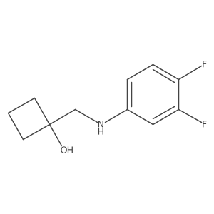 1-{[(3,4-Difluorophenyl)amino]methyl}cyclobutan-1-ol结构式